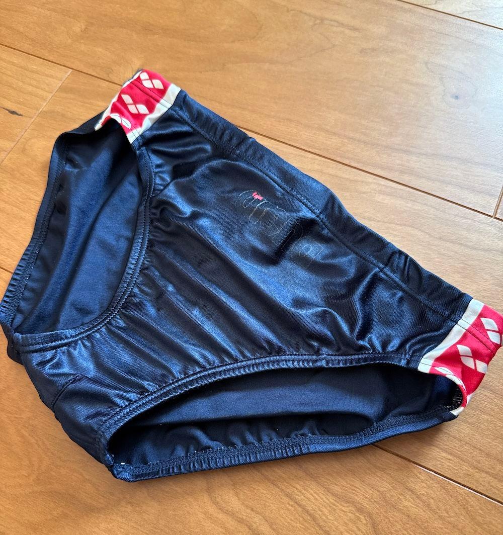 【レア】arena NUX ニュークス ネイビー×レッド 光沢 Lサイズ 競パン