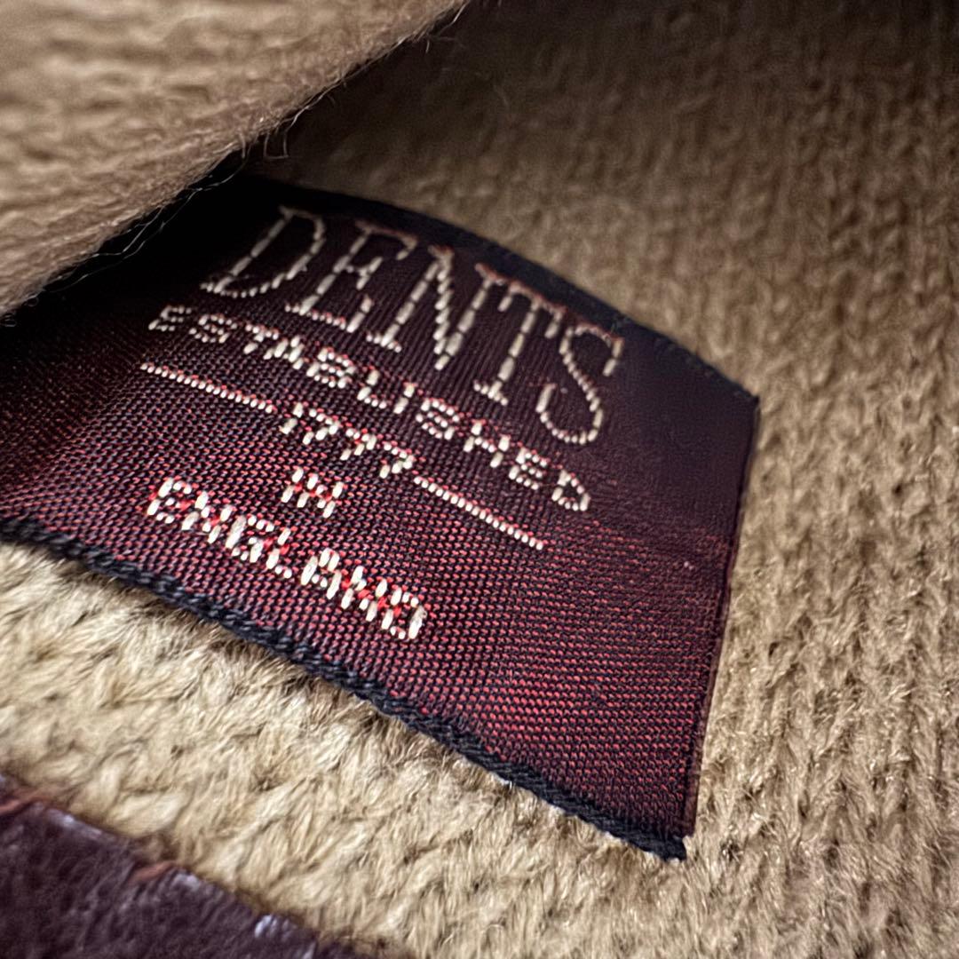 英国王室御用達 デンツ レザーグローブ 手袋 カシミヤライニング ダークブラウン