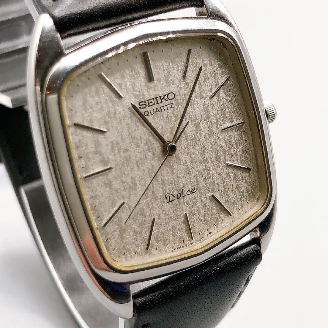 SEIKO Dolce クォーツ 腕時計 6030-5250 スクエア シルバー