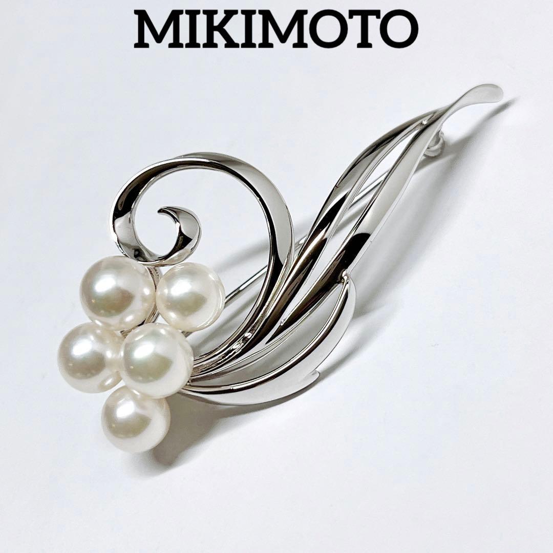 【未使用品級】✨MIKIMOTOミキモト パール　ブローチ　花　フラワー　リーフ
