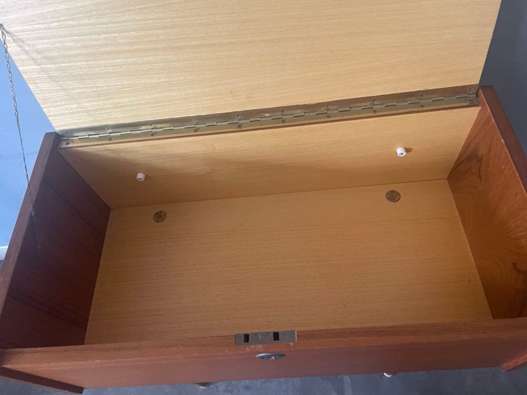 vintage euro　チーク サイドテーブル　ソーイングテーブル　チェスト