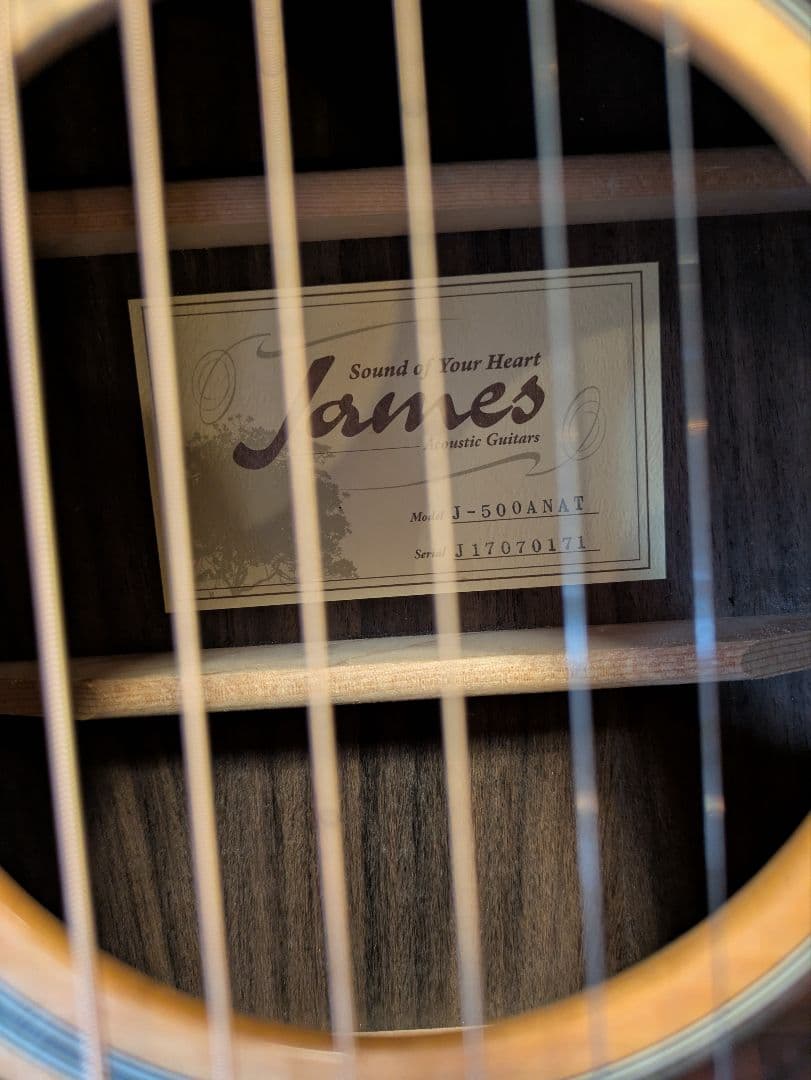 James ジェームス　J-500ANATアコースティックギター アコギ 美品