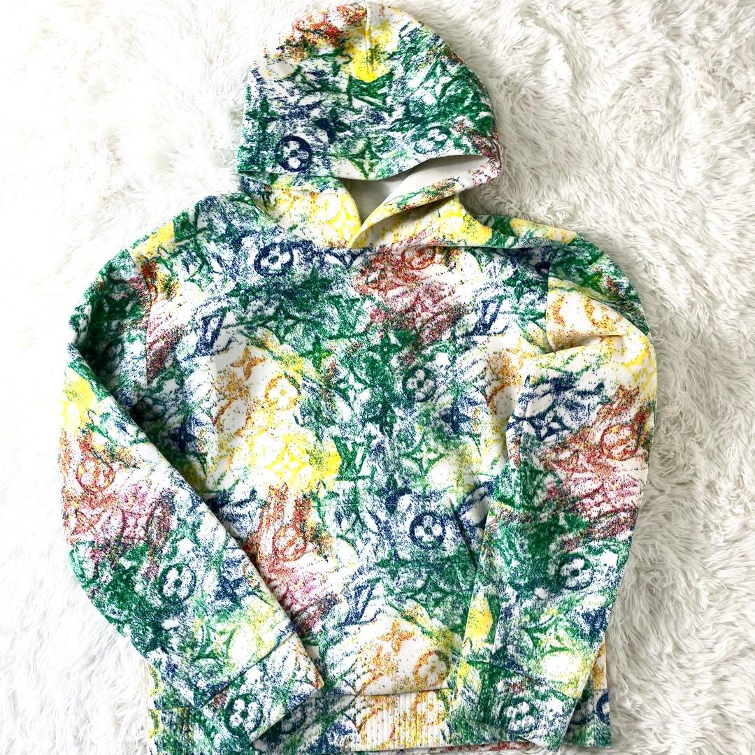 美品　ルイヴィトン　パステル　パーカー　メンズ　XLサイズ　大きいサイズ