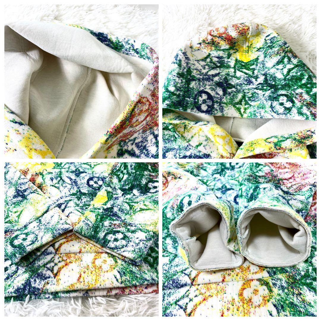 美品　ルイヴィトン　パステル　パーカー　メンズ　XLサイズ　大きいサイズ