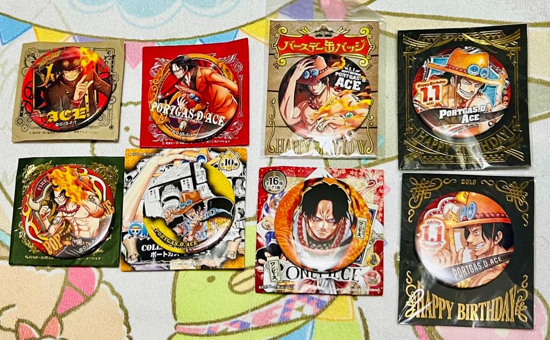 ONE PIECE ポートガス・D・エース 缶バッジ セット