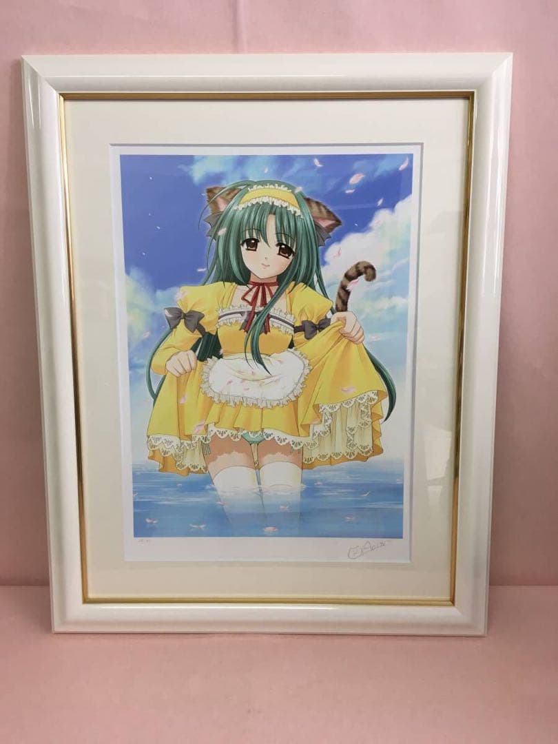 版画　西又葵 直筆サイン　ミクスドメディア　アールビバン 複製原画　リトグラフ