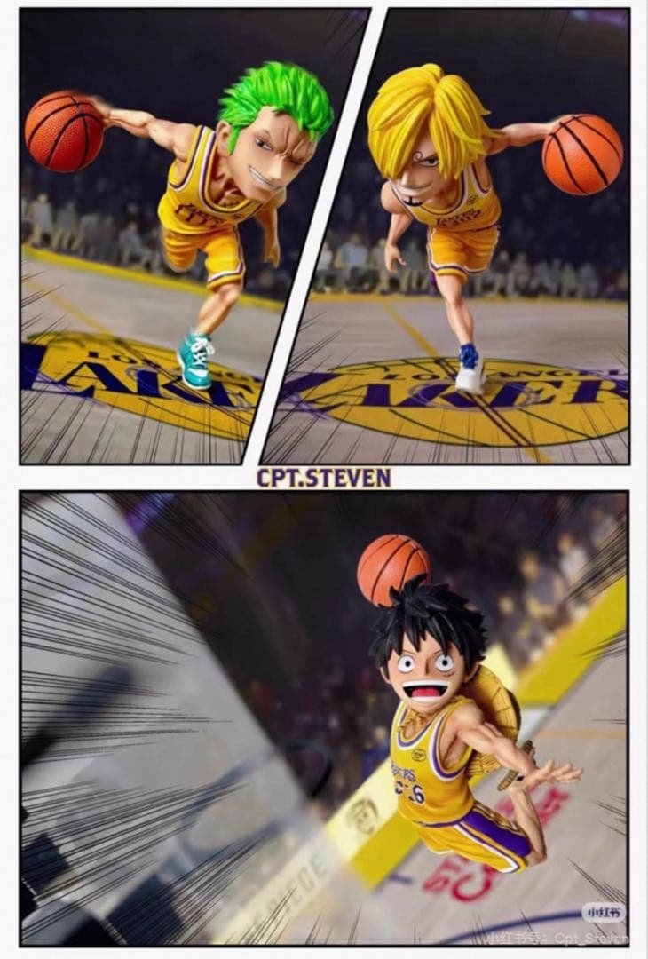 ワンピース　YZ Studio ルフィ・サンジ・ゾロ　フィギュア　ワーコレ