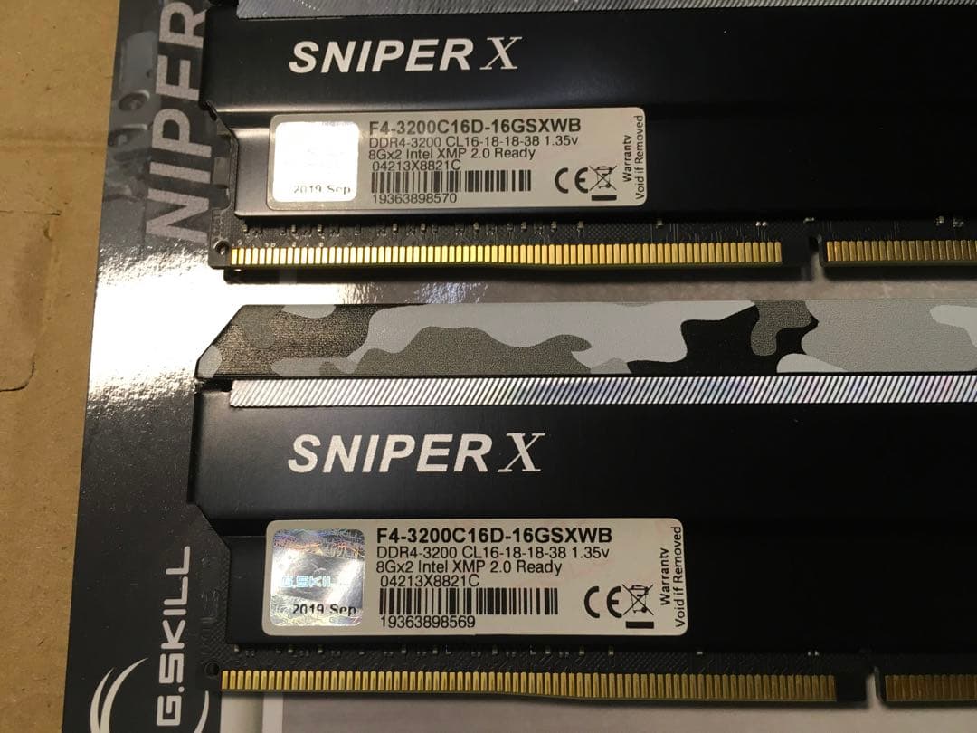 メモリー G.Skill Sniper X DDR4 3200MHz 16GB 2x8GB
