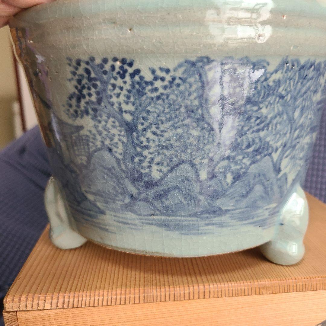 茶道　平安宝泉造　瓶懸 　青磁三方