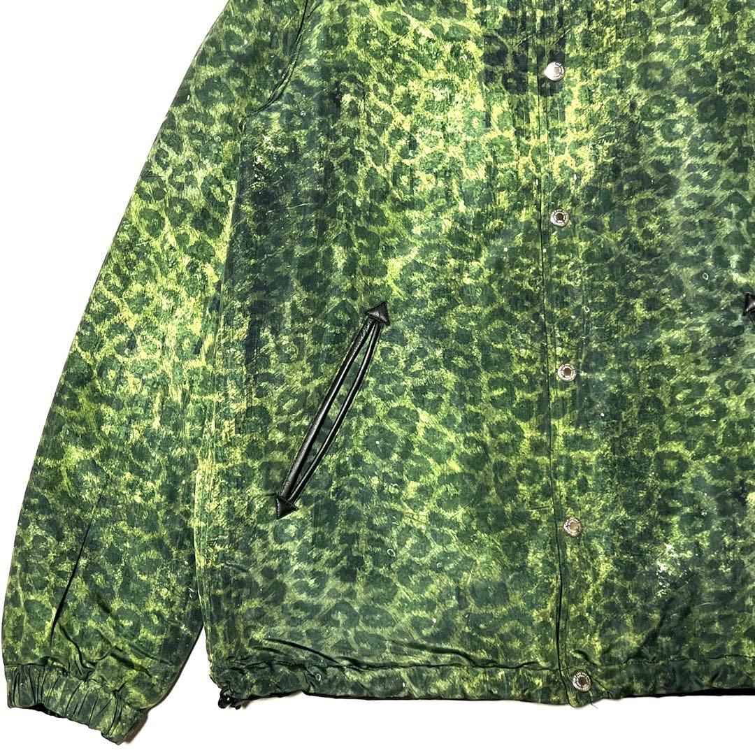 CRIMIE リバーシブルコーチジャケット レオパード サテン M