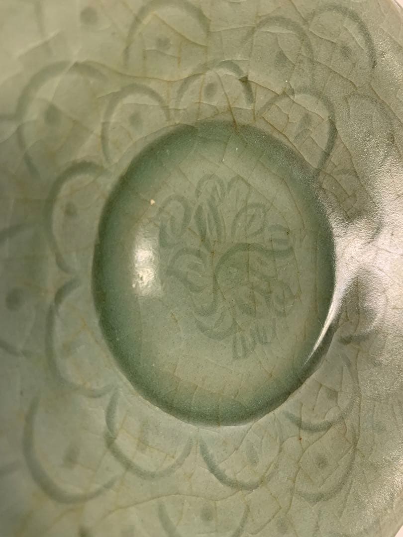 中国明時代竜泉窯青磁お皿