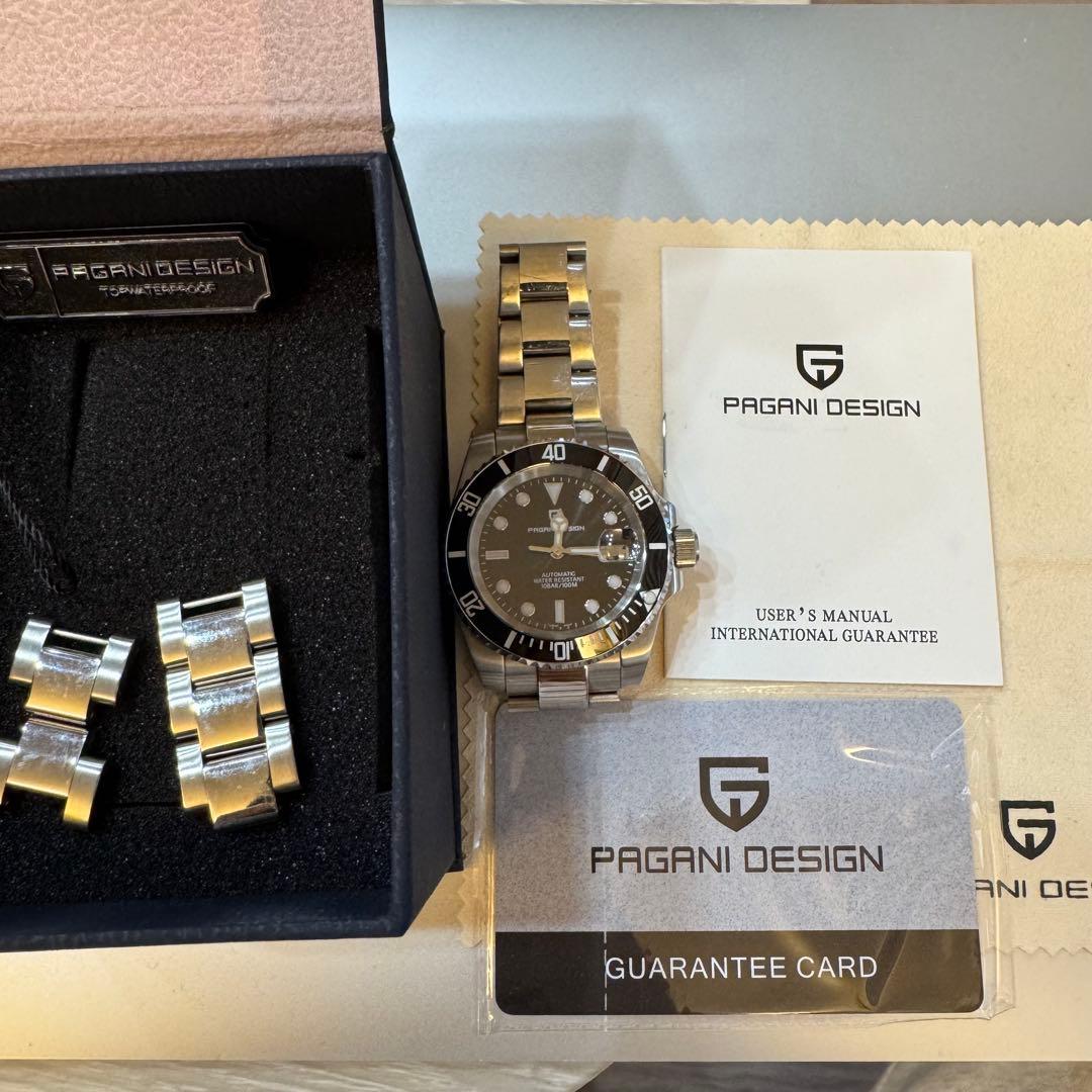 PAGANI DESIGN 自動巻き腕時計 黒