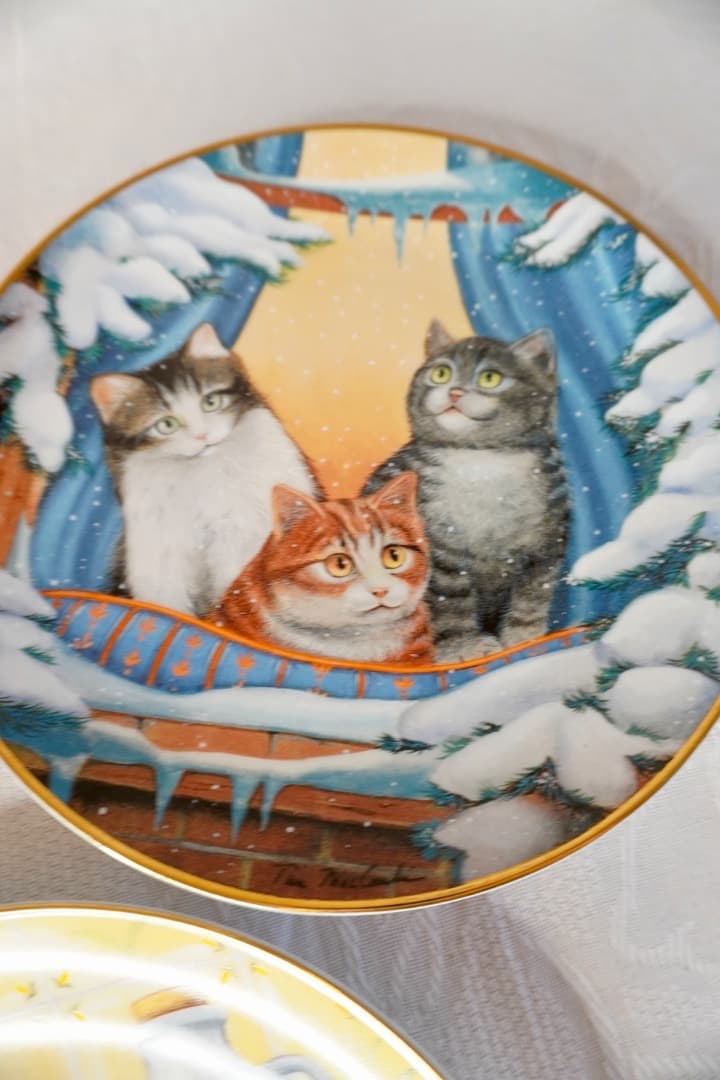 Franklin Mint 猫 絵皿 3枚セット コレクションプレート