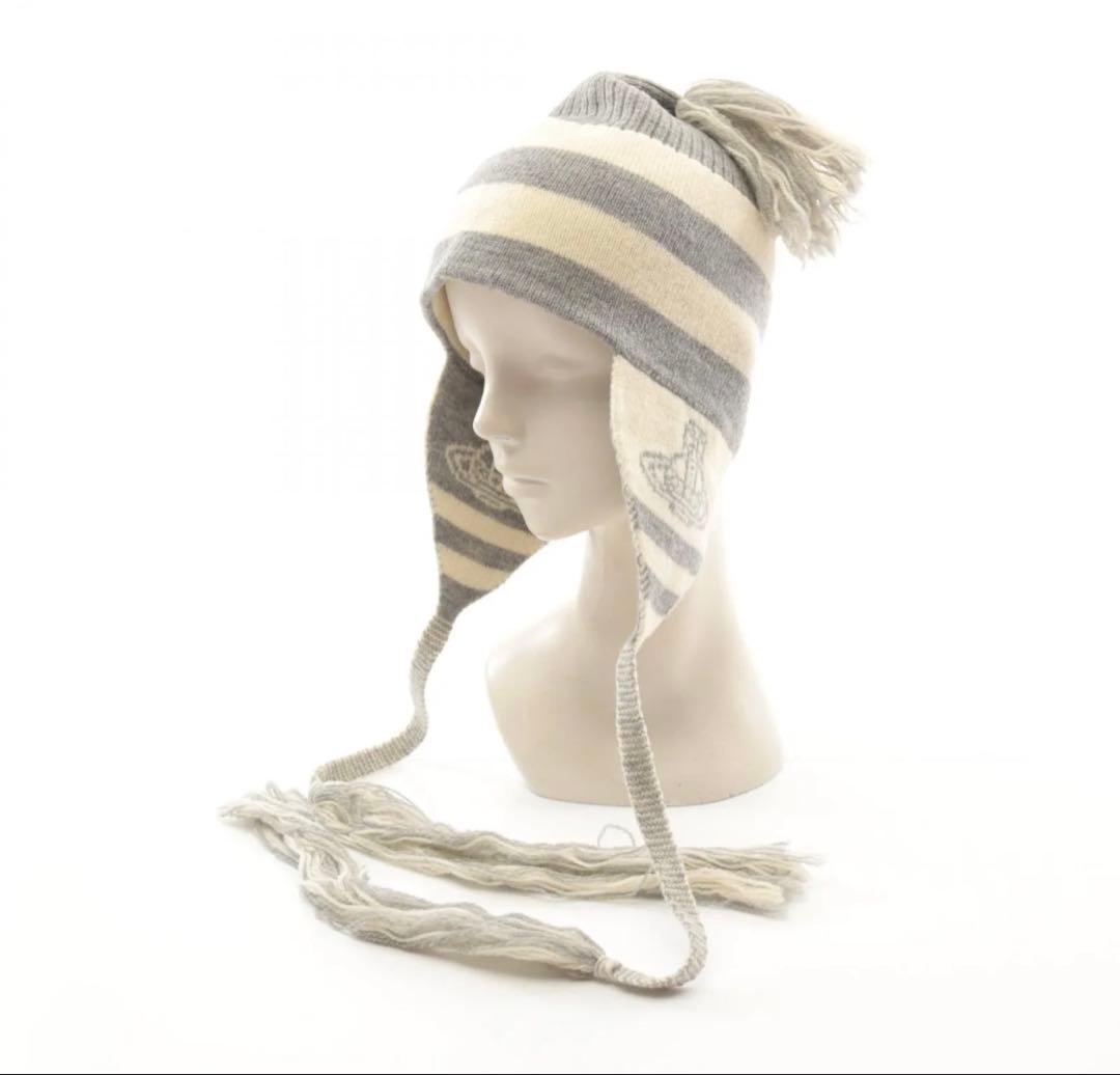 Vivienne Westwood ORB フラップ付ワッチ　ビーニー　ニット帽