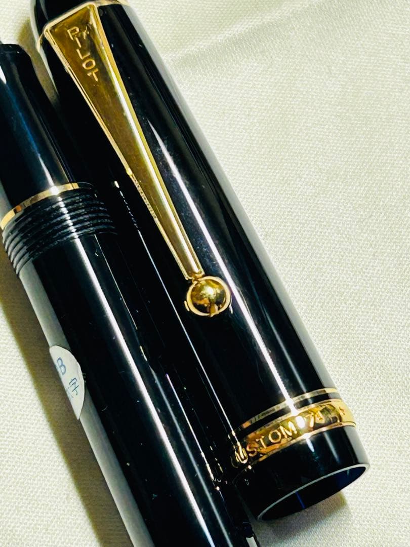 【希少】PILOT CUSTOM 74 ブラック万年筆 14K BB極太字