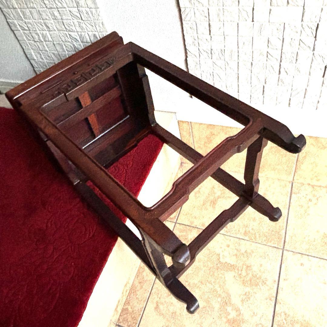 サイドテーブル アンティーク 唐木 花台 飾り台 香炉台 盆栽台