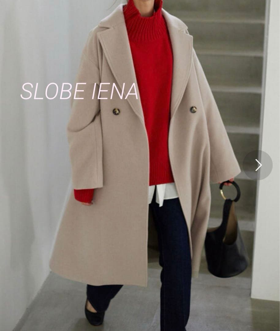 ☆ランラン☆スローブイエナ　ダブルフェイス　ウールチェスターコート　36