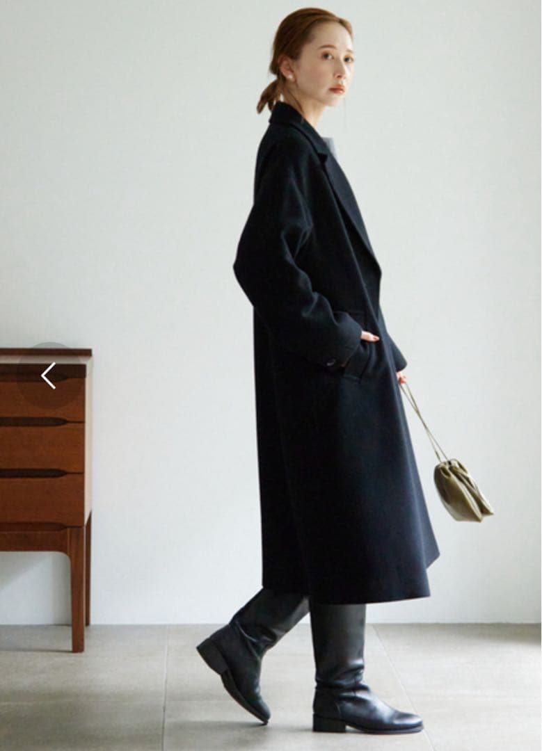 ☆ランラン☆スローブイエナ　ダブルフェイス　ウールチェスターコート　36