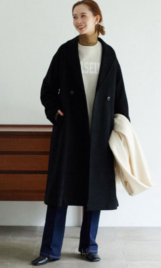 ☆ランラン☆スローブイエナ　ダブルフェイス　ウールチェスターコート　36