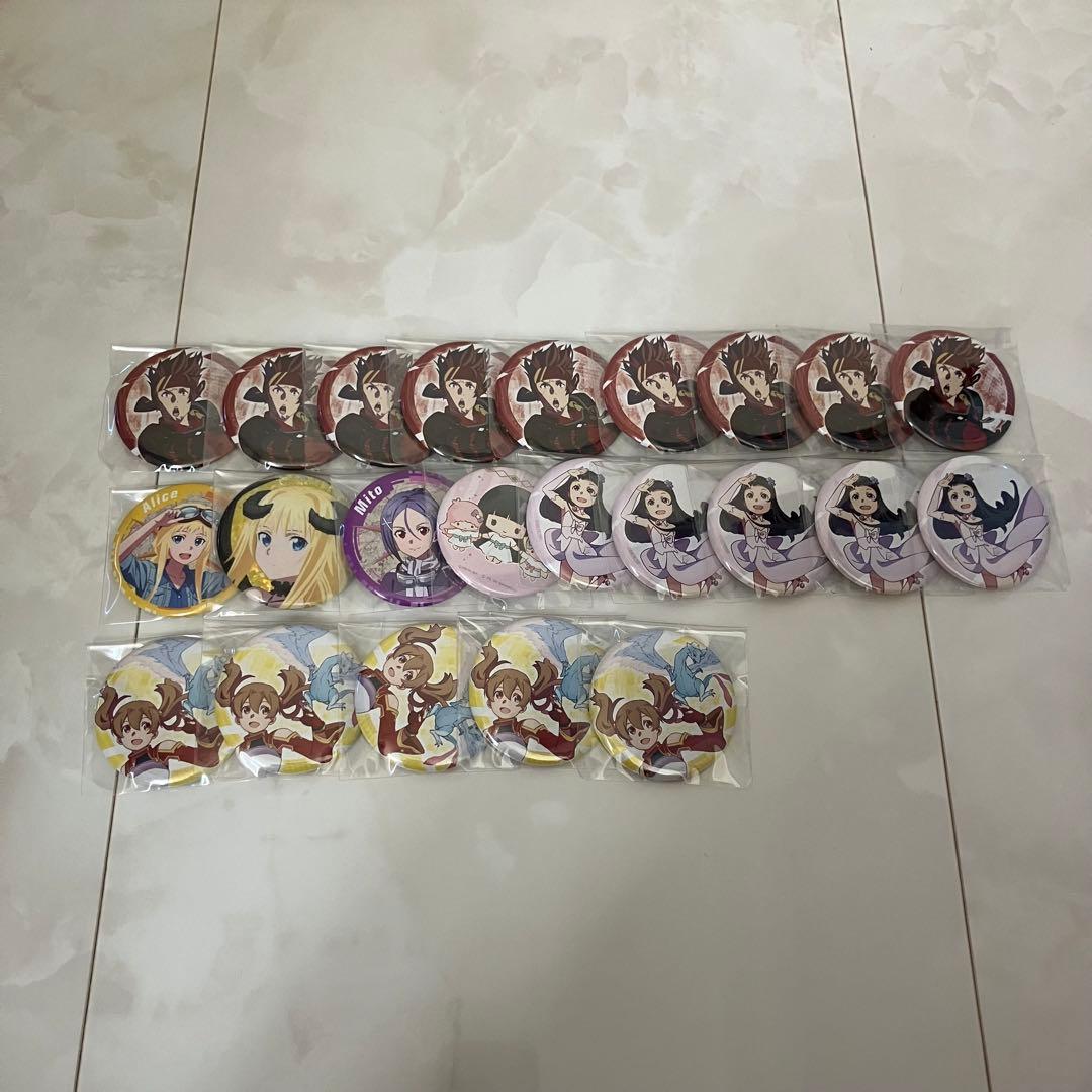 SAO ソードアートオンライン マンハッタンロールアイス キリト　缶バッジ　9個