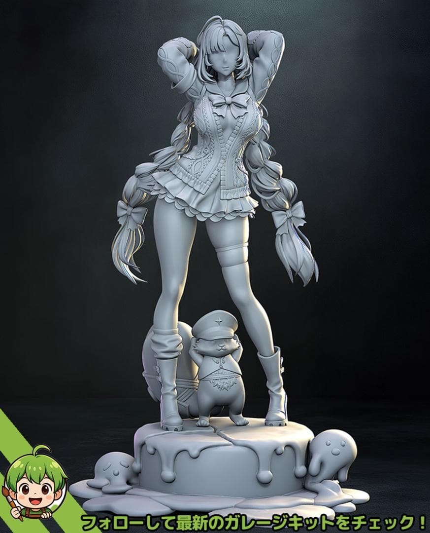 未塗装 未組立　フィギュア　ガレージキット　浮波柚葉　ゼンレスゾーンゼロ