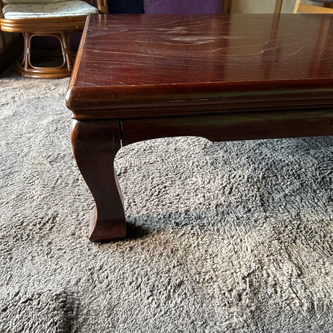 木製ダークブラウン座卓 長方形