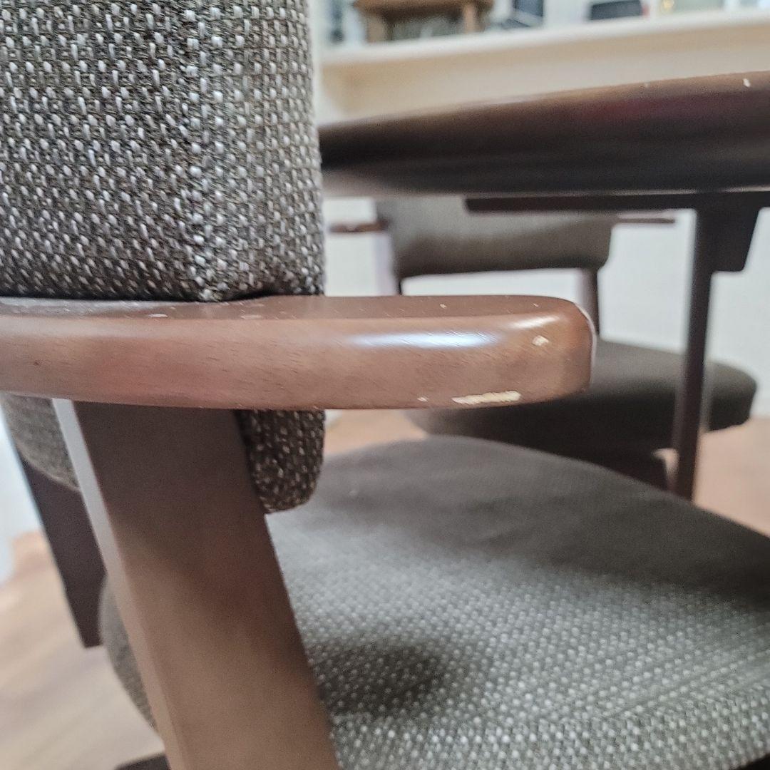 東京インテリア　円形ダイニングテーブル　椅子セット　ブラウン