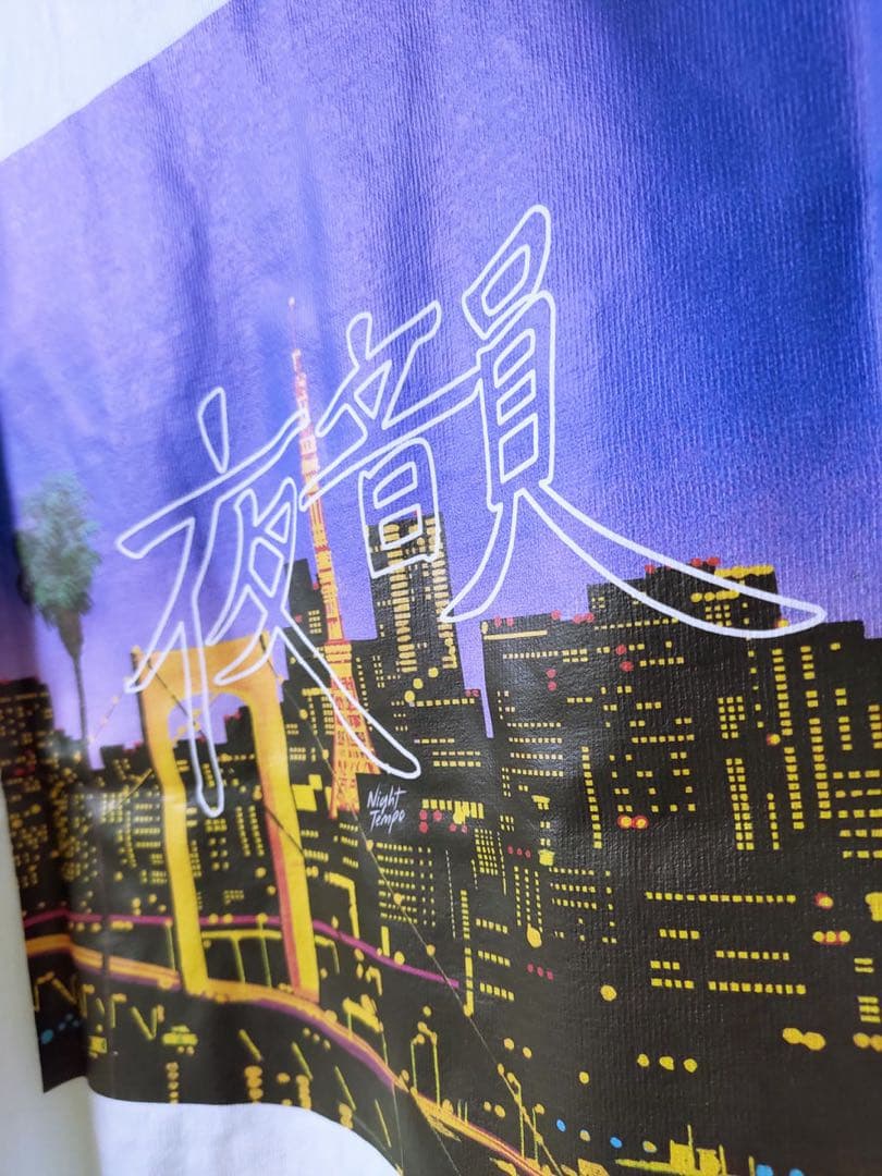 新品未開封　Night Tempo ホワイト Tシャツ + 永井博キーホルダー