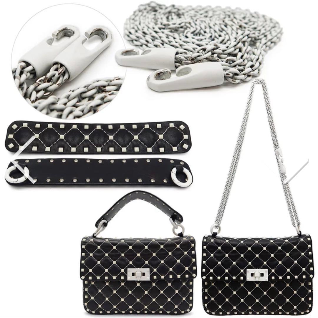 VALENTINO ロックスタッズスパイク　チェーンショルダーバッグ　2way