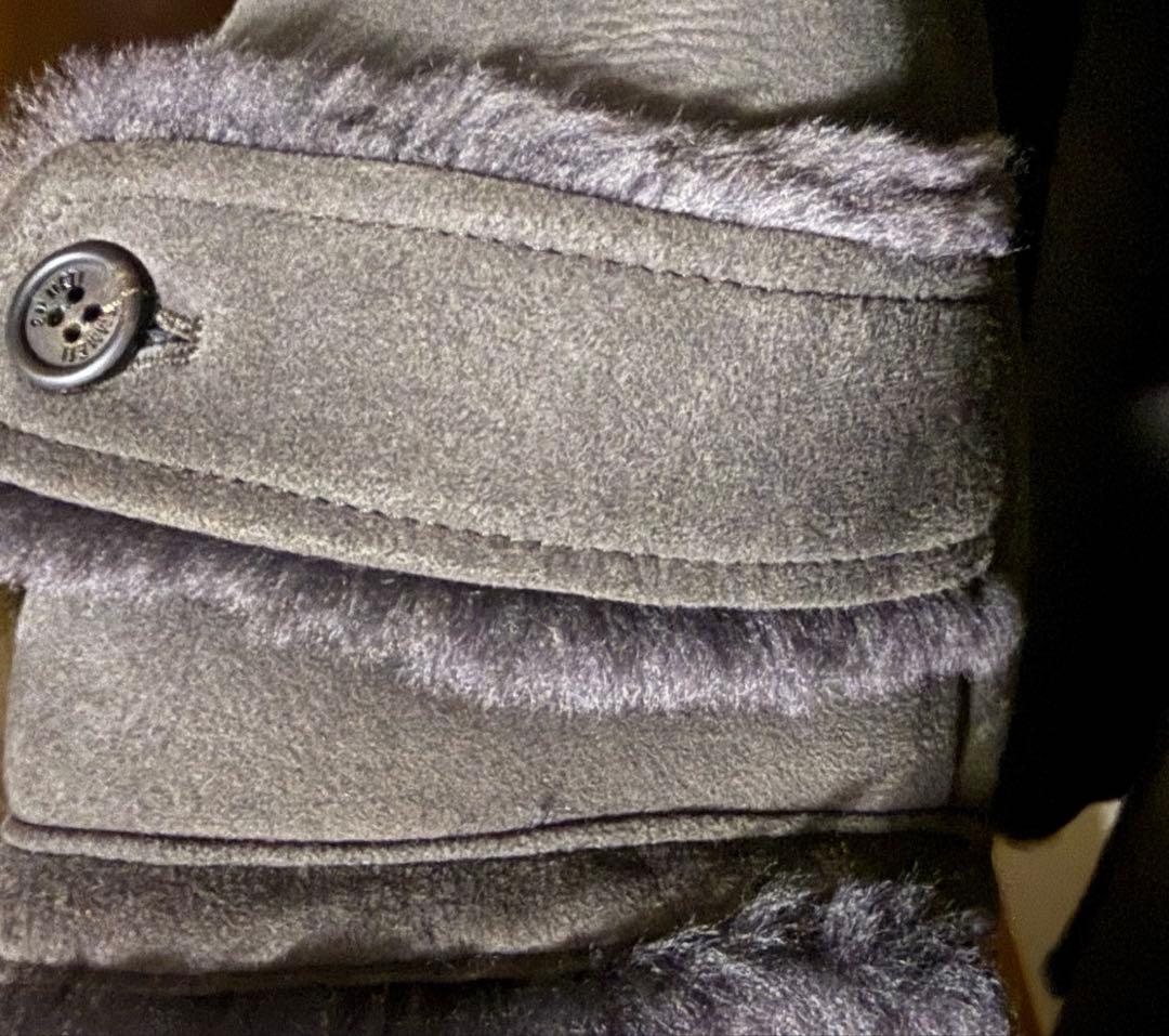 【ウサギ】エンメティ ムートンコート ブラック 定価327,800円