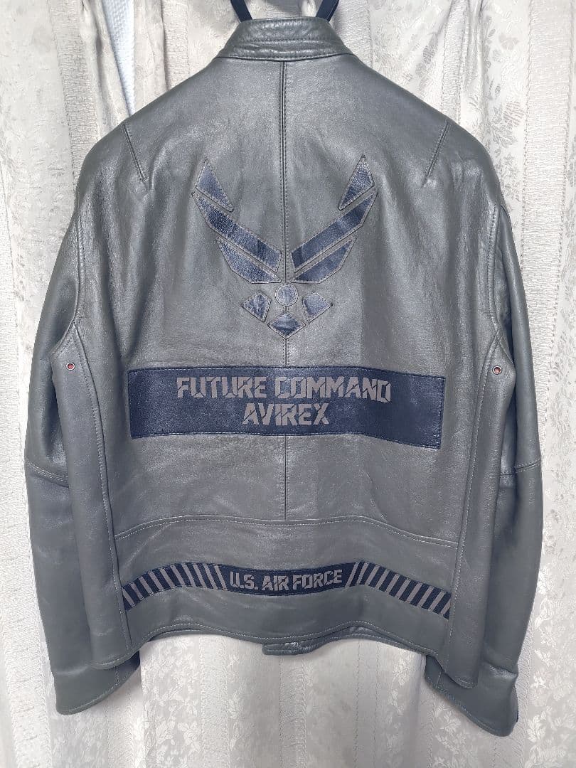 AVIREX レザージャケット 美品 シングルライダース 羊革 L