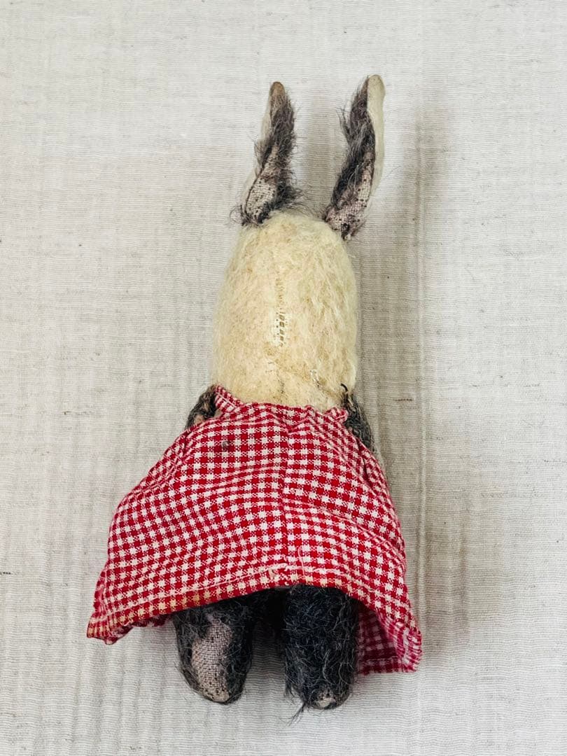 アンティークヴィンテージ英国製小さなうさぎバニーぬいぐるみテディベアビスクドール
