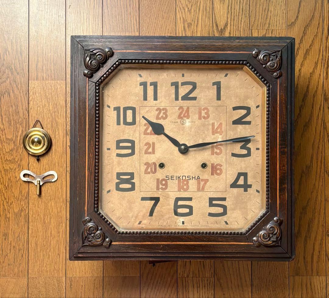 【希少】精工舎 角型グレシャム 掛時計