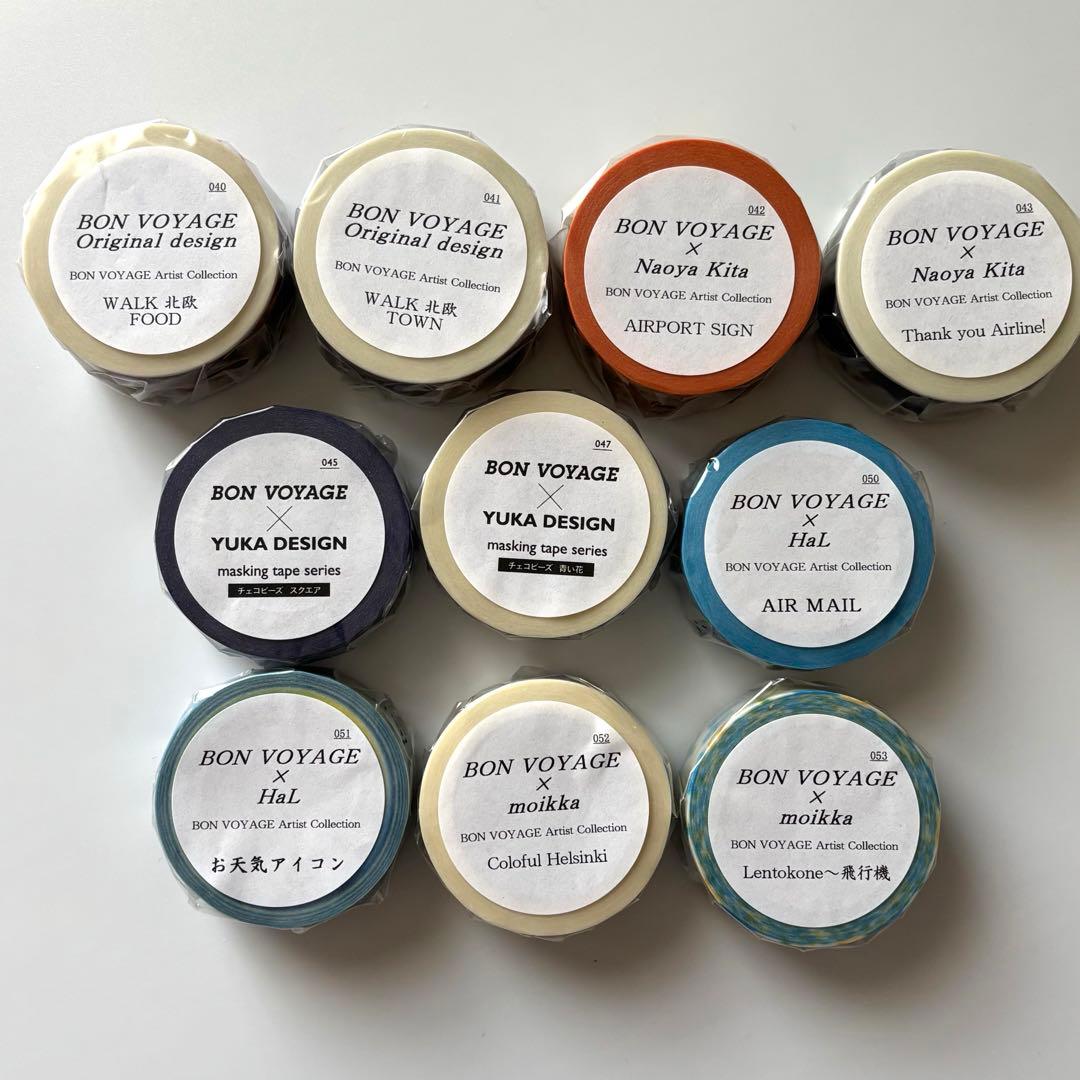 BON VOYAGE カフェ ボンボヤージュ マスキングテープ 23個セット