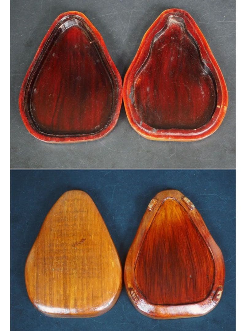 送料無料　時代物　瓢箪彫端渓硯　書道具