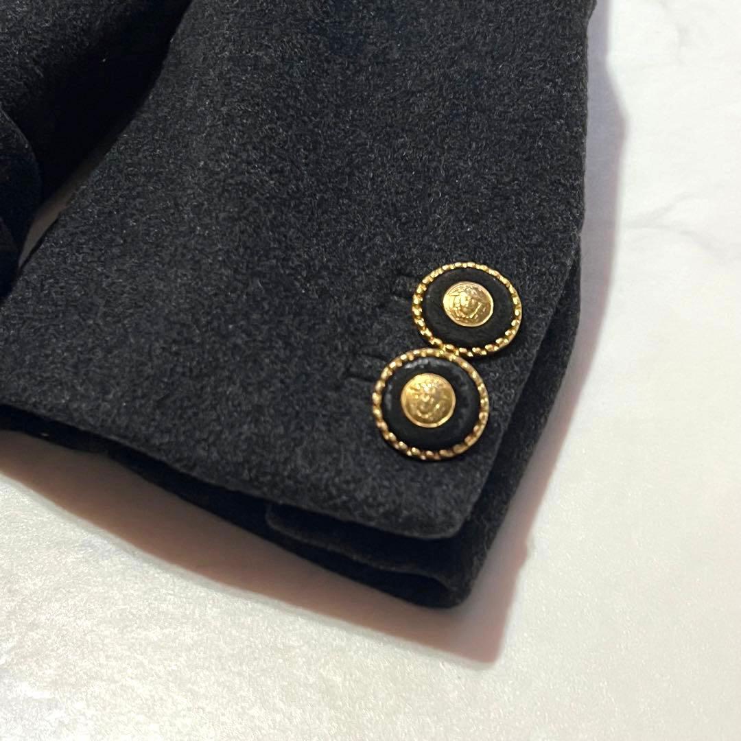 ✨極美品✨ヴェルサーチ チェスターコート メデューサボタン カシミヤ混 40
