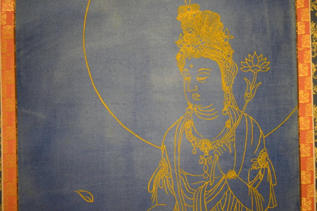 不詳/作者不明/観音像図/布袋屋掛軸HI-468