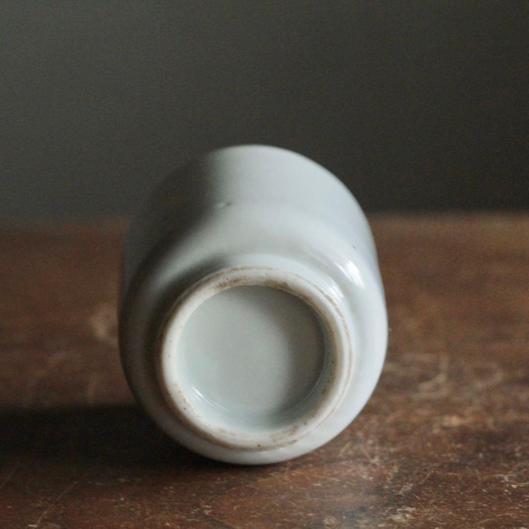白磁 筒碗 筒盃 No.5 古道具 アンティーク 検）伊万里波佐見平佐