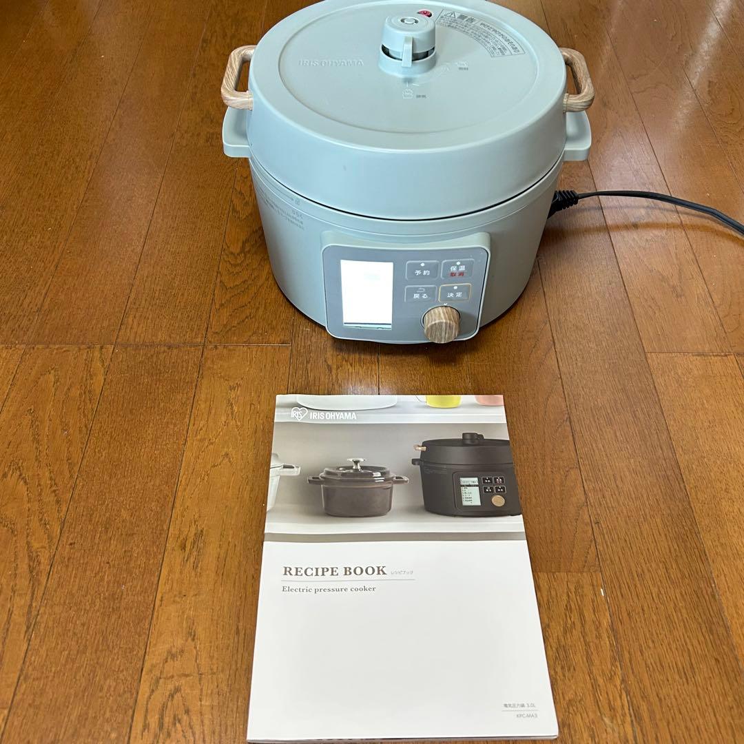 アイリスオーヤマ KPC-MA3-G 電気圧力鍋 ピスタチオグリーン 動作確認済
