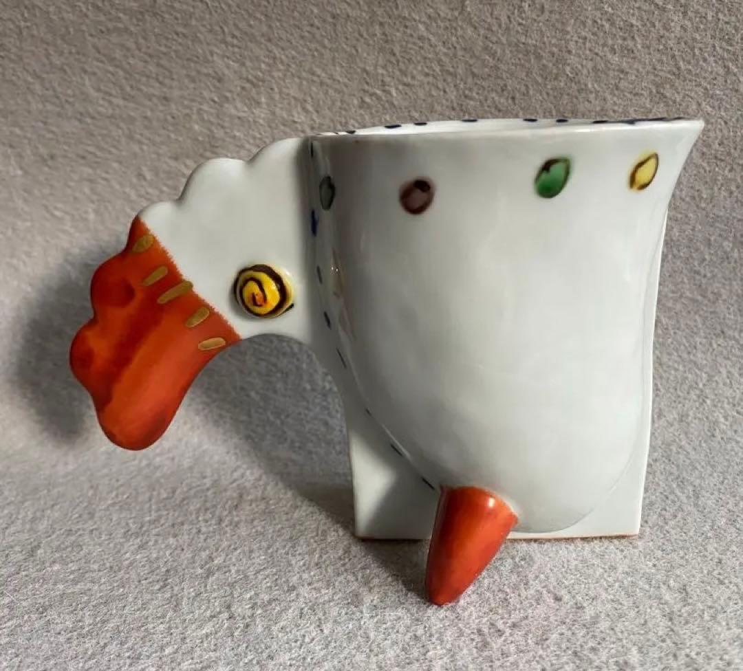 【九谷焼・磁器工房白象／山下一三】羽根カップ（雲・ドット）