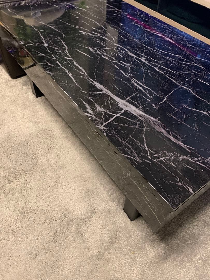 天板昇降式センターテーブル 幅100cm ブラック