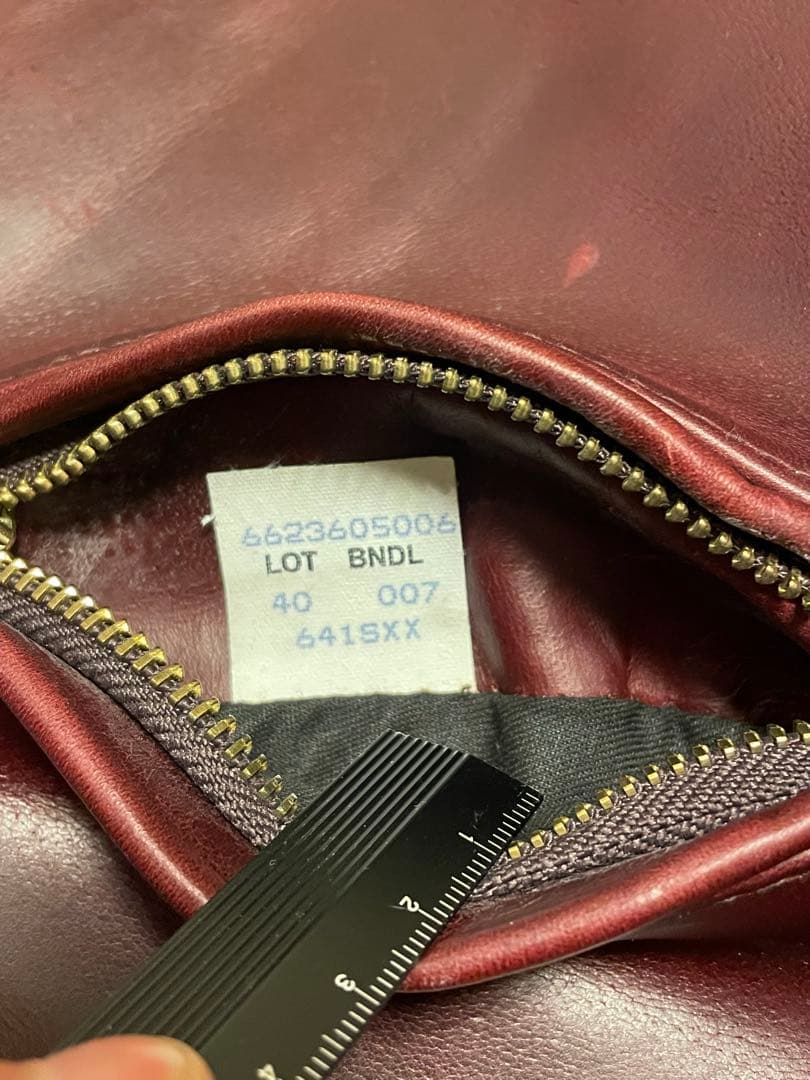 【激レア】Schott/641SXX/サイズ40/クロムエクセル/バーガンディ色