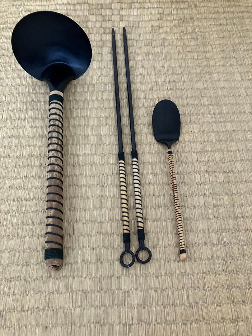 【茶道具】炭斗 灰器 火箸 灰底取 灰匙　風炉周り