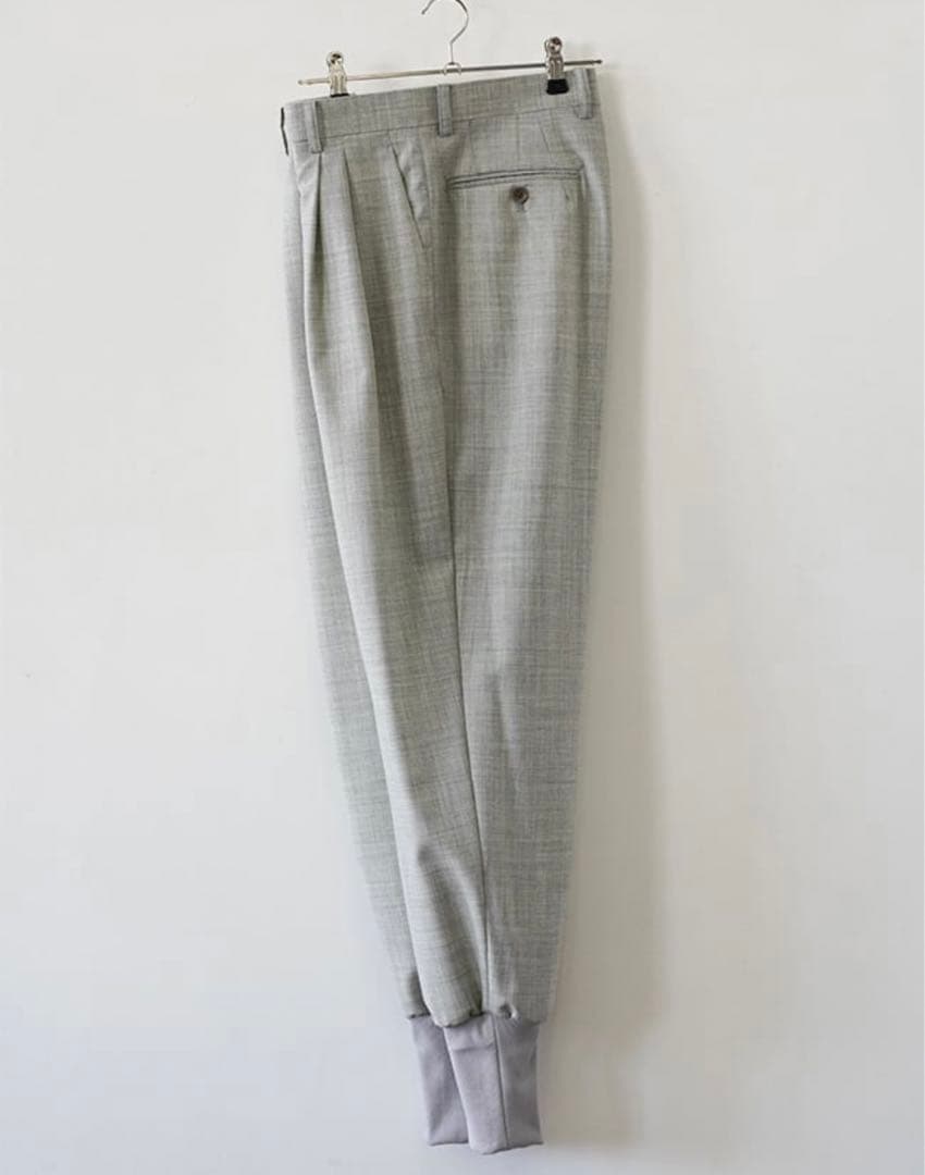 パンツ DIGAWEL 2 TUCK TAPERED HEM RIB PANTS
