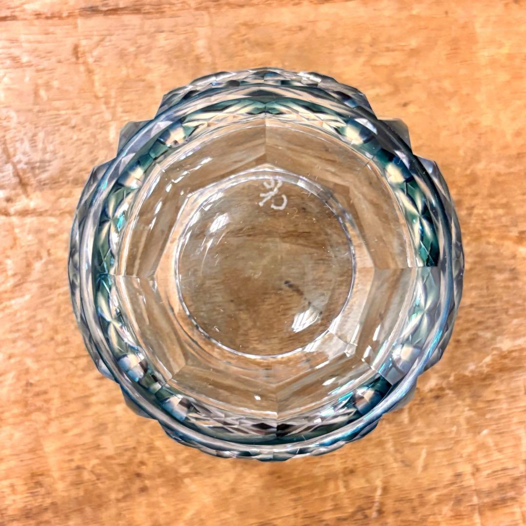 希少❗️薩摩切子 阪本光男 作 ぐい呑 切子グラス