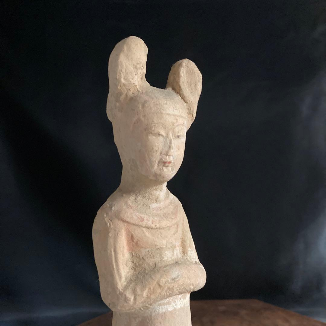 新年赤札セール❗️【ギャラリー三益】中国古美術　唐代加彩美人俑（唐時代）