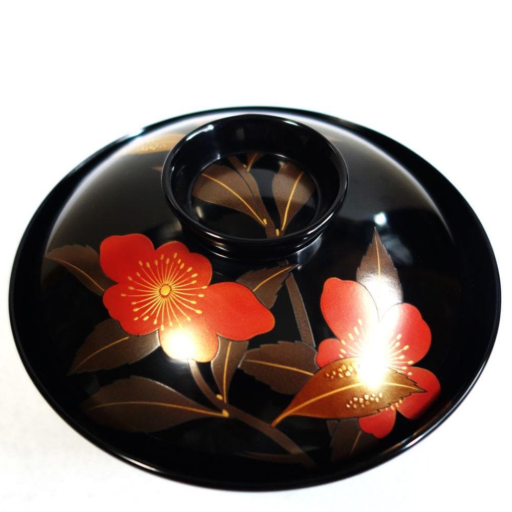 輪島塗 さざんか蒔絵 大きい吸物椀 ５客