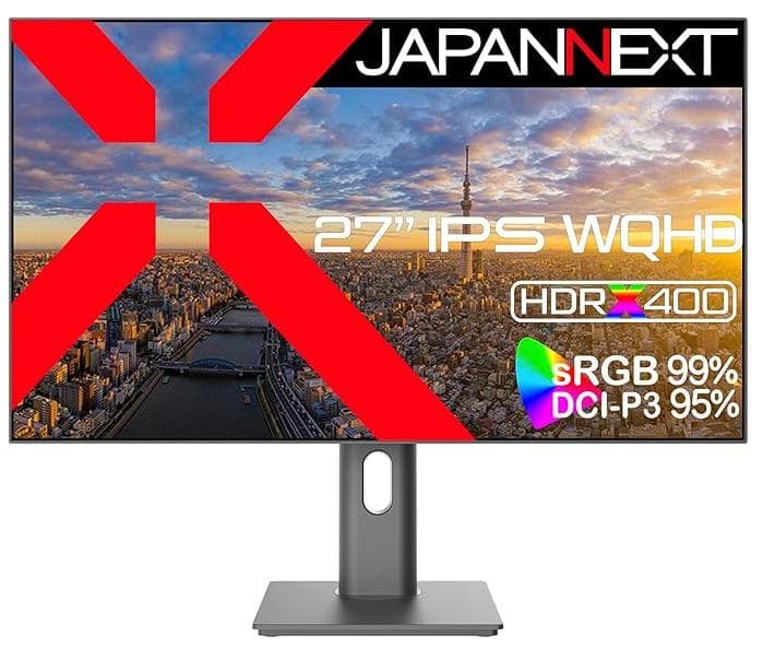 JAPANNEXT 27型 WQHD 60Hz モニター 本体 65w