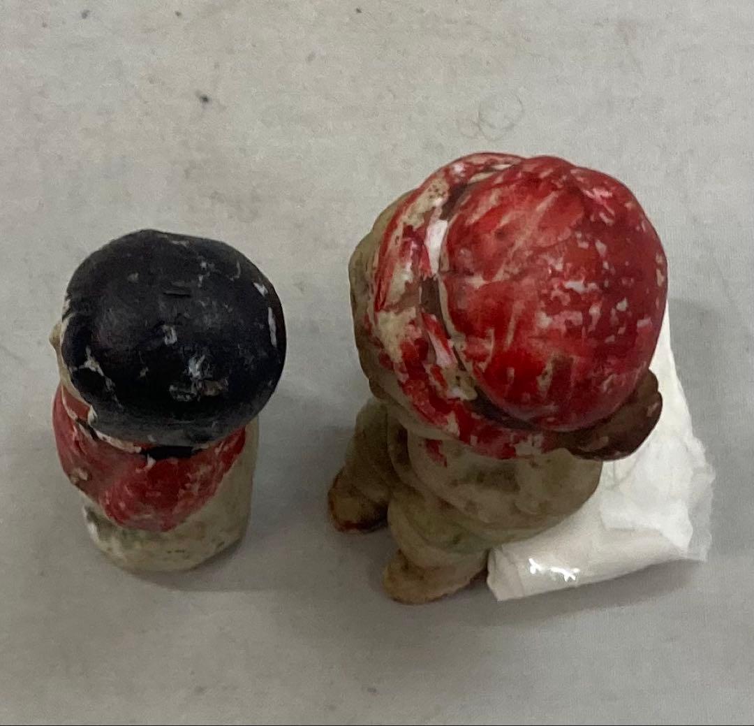 B427b「陶磁器人形 6体」戦前　レトロ　ヴィンテージ　男子　女子