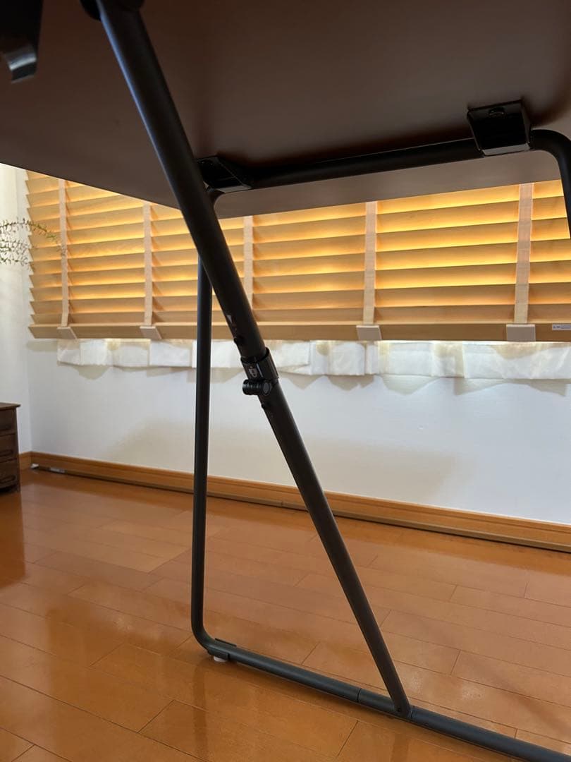 【美品】無印良品◎木製折りたたみテーブル オーク材突板　幅１６０ｃｍ